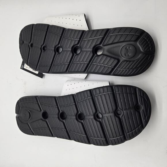 Under Armour Men's Ignite Pro Blk/White Slip On Slides Size 17 #3026023-003 New - Picture 8 of 8